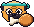 Pixel-Mops mit Hähnchenkeule im Maul
